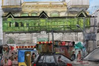 Shakeel Mirza, 13 x 20 Inch, Water Color on Paper, Cityscape Painting, AC-SKM-008